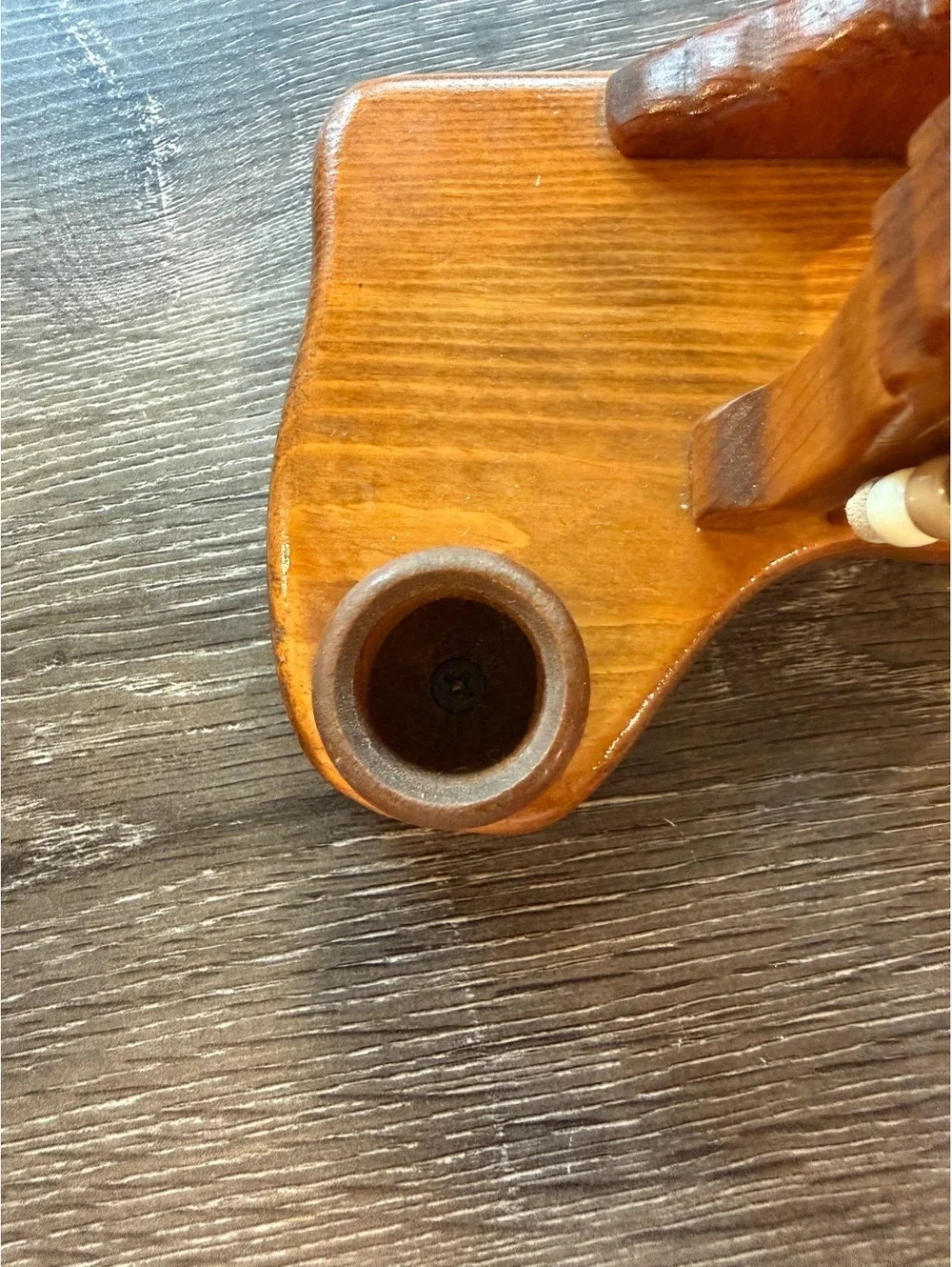 Terry Buckley Handcrafted Wood Coyote Napkin Toothpick Holder Tucson Arizona